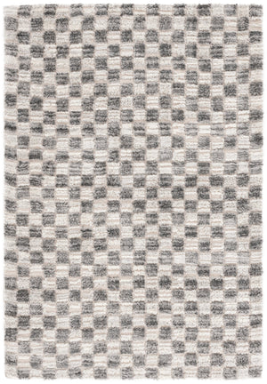 Safavieh Seattle Shag Area Rug - Luxurious Polyester Design In Elegant Ivory And Grey For Modern Spaces Ivory ,Grey Polyester Ste921f-28