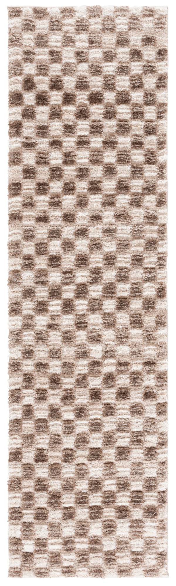 Safavieh Seattle Shag Area Rug - Luxurious Polyester Design In Elegant Ivory And Grey For Modern Spaces Ivory ,Brown Polyester Ste921t-9