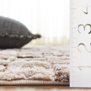 Safavieh Seattle Shag Area Rug - Luxurious Polyester Design In Elegant Ivory And Grey For Modern Spaces Ivory ,Brown Polyester Ste921t-9