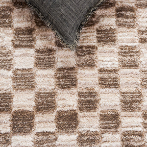 Safavieh Seattle Shag Area Rug - Luxurious Polyester Design In Elegant Ivory And Grey For Modern Spaces Ivory ,Brown Polyester Ste921t-9