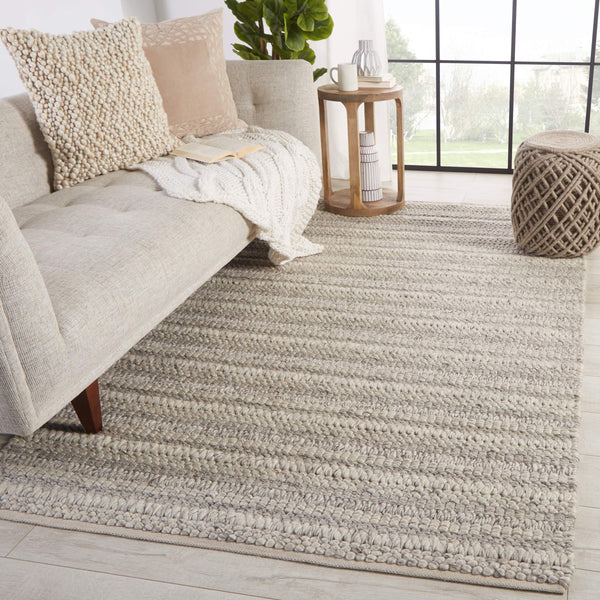 Jaipur Living Jaipur Living Nebula Handwoven Wool Viscose Rug Nordic Texture Neutral Bedroom Accent Gray 9'X12' RUG148665