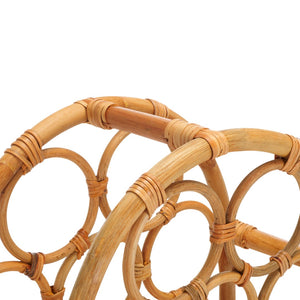 Safavieh Wilda Rattan Wine Rack - Handcrafted Natural Rattan Storage For Bottles - Stylish Coastal Décor Piece STG1801A