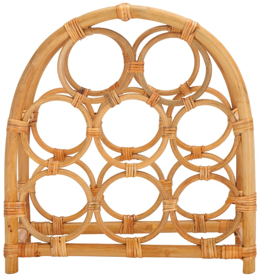Safavieh Wilda Rattan Wine Rack - Handcrafted Natural Rattan Storage For Bottles - Stylish Coastal Décor Piece STG1801A