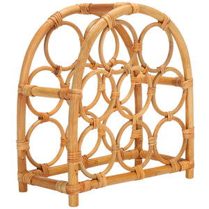Safavieh Wilda Rattan Wine Rack - Handcrafted Natural Rattan Storage For Bottles - Stylish Coastal Décor Piece STG1801A