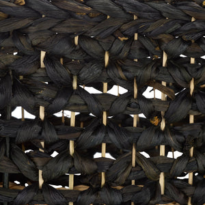 Safavieh Roscoe Set Of 2 Stylish Dog Bone Baskets - Durable Leather & Foam For Chic Pet Storage Solutions Black Rattan Stg1804b