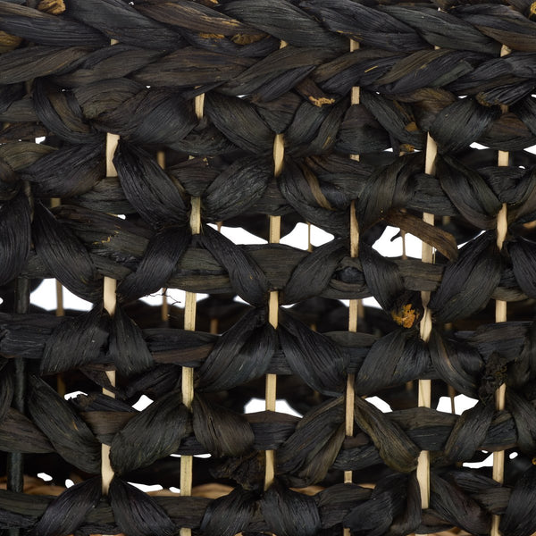 Safavieh Roscoe Set Of 2 Stylish Dog Bone Baskets - Durable Leather & Foam For Chic Pet Storage Solutions Black Rattan Stg1804b