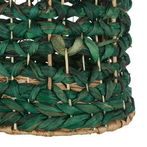 Safavieh Roscoe Set Of 2 Stylish Dog Bone Baskets - Durable Leather & Foam For Chic Pet Storage Solutions Green Rattan Stg1804c