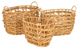 Safavieh Langdon Set Of 3 Baskets Natural Rattan STG1806A