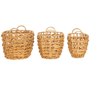 Safavieh Langdon Set Of 3 Baskets Natural Rattan STG1806A