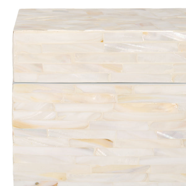 Safavieh Sabryna Set Of 2 Boxes Champagne Faux Mother Of Pearl Wood STG1810A