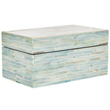 Safavieh Kallie Set Of 2 Boxes Blue / Grey Wood STG1812A