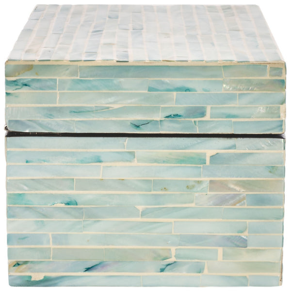 Safavieh Kallie Set Of 2 Boxes Blue / Grey Wood STG1812A