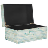 Safavieh Kallie Set Of 2 Boxes Blue / Grey Wood STG1812A