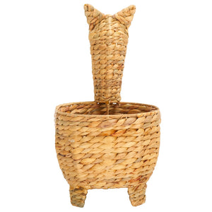 Safavieh Auroris Llama-Shaped Woven Basket - Eco-Friendly Water Hyacinth Storage For Playful Spaces & Decor STG1813A