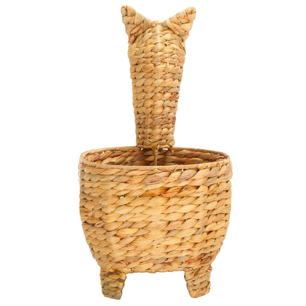 Safavieh Auroris Llama-Shaped Woven Basket - Eco-Friendly Water Hyacinth Storage For Playful Spaces & Decor STG1813A