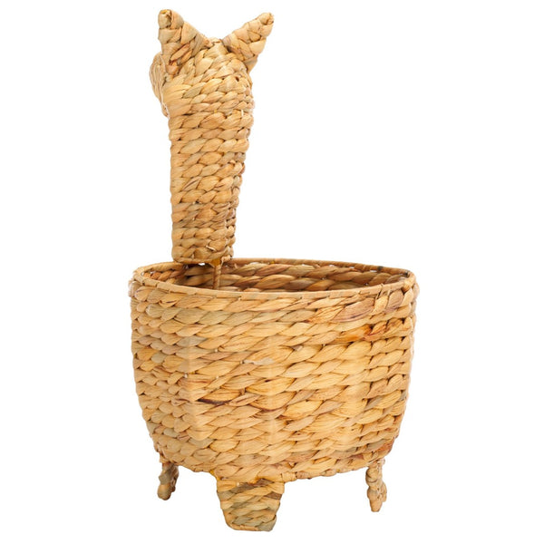 Safavieh Auroris Llama-Shaped Woven Basket - Eco-Friendly Water Hyacinth Storage For Playful Spaces & Decor STG1813A