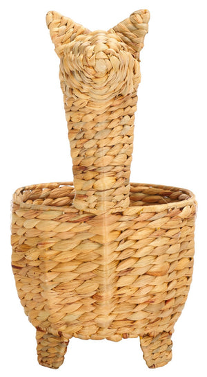 Safavieh Auroris Llama-Shaped Woven Basket - Eco-Friendly Water Hyacinth Storage For Playful Spaces & Decor STG1813A
