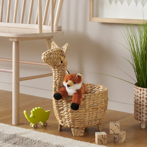 Safavieh Auroris Llama-Shaped Woven Basket - Eco-Friendly Water Hyacinth Storage For Playful Spaces & Decor STG1813A