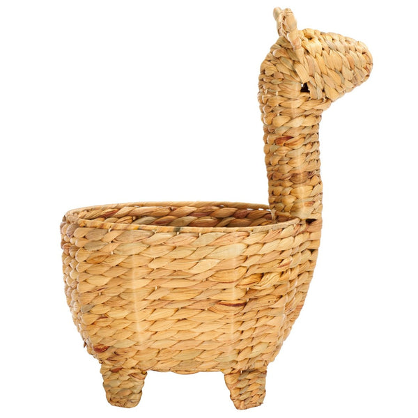 Safavieh Auroris Llama-Shaped Woven Basket - Eco-Friendly Water Hyacinth Storage For Playful Spaces & Decor STG1813A
