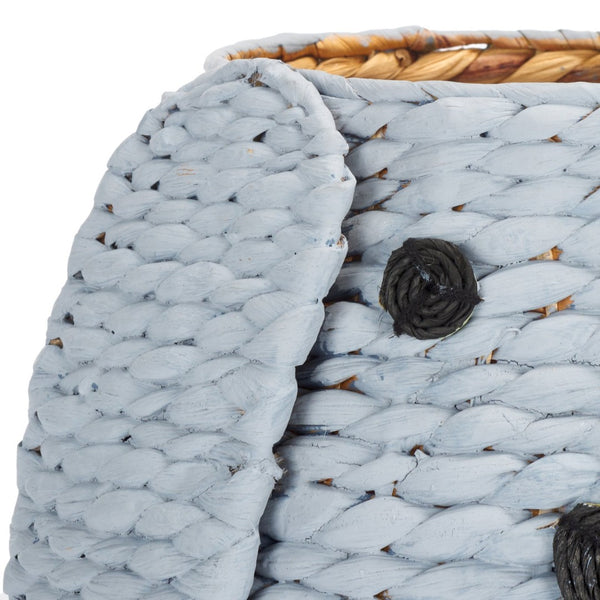 Safavieh Sarin Handwoven Puppy-Face Basket In Neutral Grey – Charming Storage For Toys And Essentials STG1814A