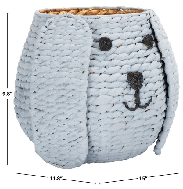 Safavieh Sarin Handwoven Puppy-Face Basket In Neutral Grey – Charming Storage For Toys And Essentials STG1814A