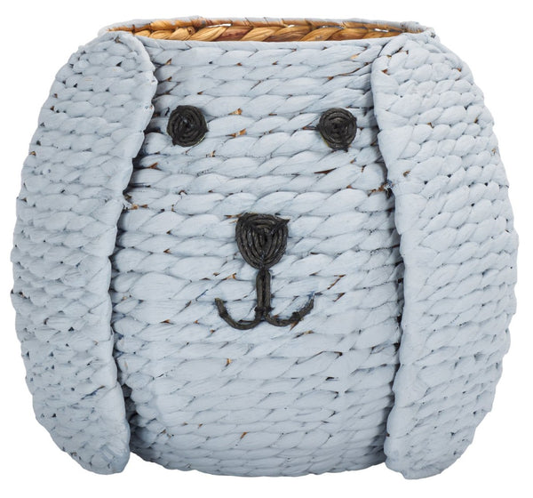 Safavieh Sarin Handwoven Puppy-Face Basket In Neutral Grey – Charming Storage For Toys And Essentials STG1814A