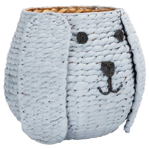 Safavieh Sarin Handwoven Puppy-Face Basket In Neutral Grey – Charming Storage For Toys And Essentials STG1814A