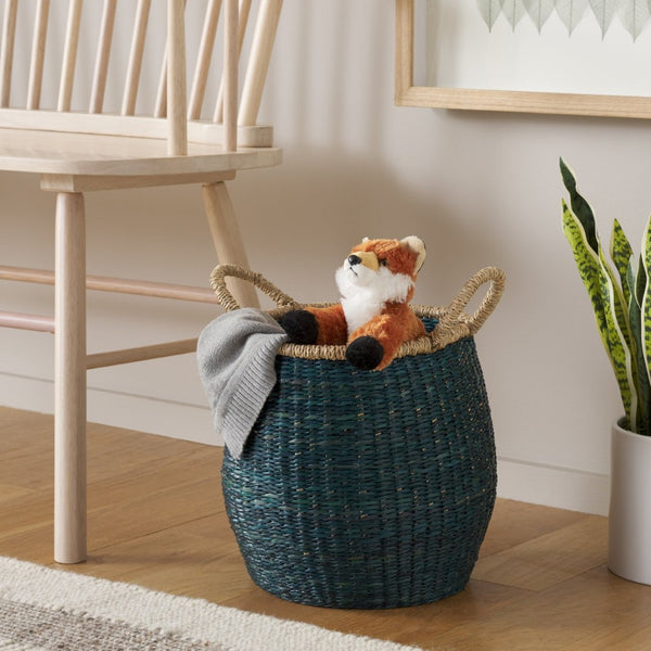 Safavieh Estra Woven Basket With Handles - Elegant Storage Solution For Laundry, Toys, And Home Décor STG1815A