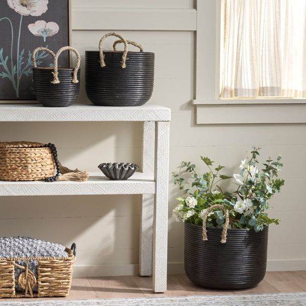 Safavieh Renley Natural Rattan Square Basket Set of Three for Stylish Home Organization STG1816A