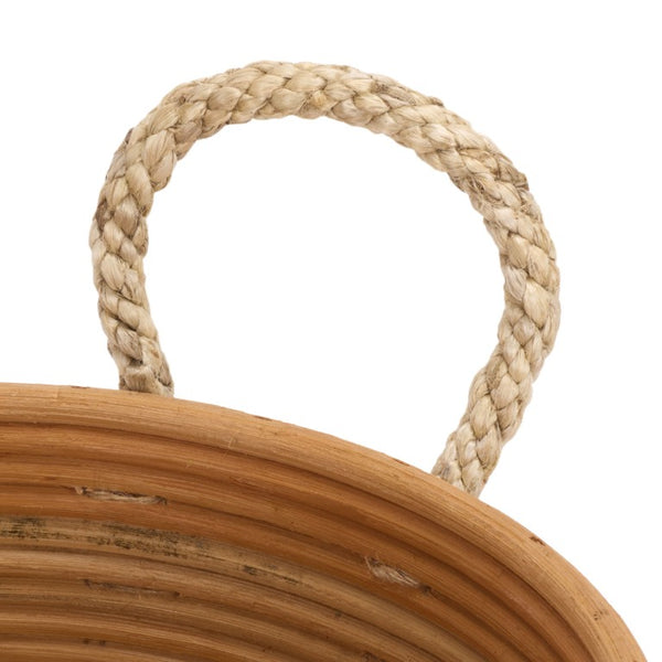 Safavieh Grenley Rattan Woven Square Storage Baskets Set of Three Graduated Earthy Boho Organizers Natural STG1817A