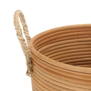 Safavieh Grenley Rattan Woven Square Storage Baskets Set of Three Graduated Earthy Boho Organizers Natural STG1817A