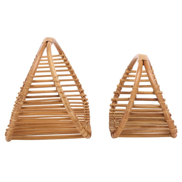 Safavieh Freyley Handcrafted Rattan Storage Baskets Set of 2 Nesting Boho Organizers STG1819A