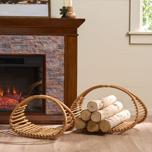 Safavieh Freyley Handcrafted Rattan Storage Baskets Set of 2 Nesting Boho Organizers STG1819A