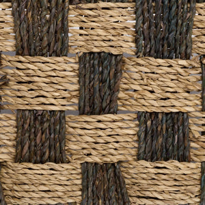 Safavieh Quinley Seagrass Woven Storage Basket Earthy Two Tone Boho Organizer for Shelves STG1820A