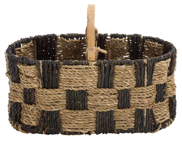 Safavieh Reiser Handwoven Seagrass Square Basket Organic Storage for Shelves and Entryway Decor STG1821A
