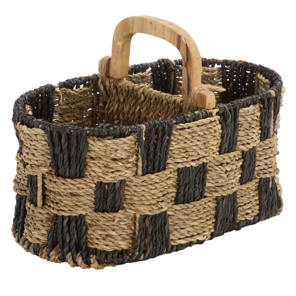Safavieh Reiser Handwoven Seagrass Square Basket Organic Storage for Shelves and Entryway Decor STG1821A