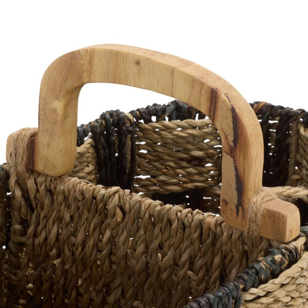 Safavieh Reiser Handwoven Seagrass Square Basket Organic Storage for Shelves and Entryway Decor STG1821A