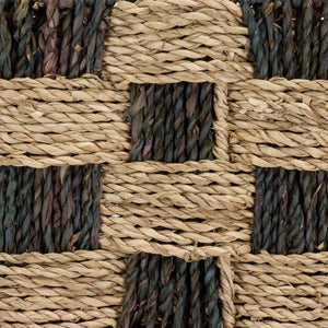Safavieh Kirstel Seagrass Woven Square Storage Basket Earthy Two Tone Coastal Boho Decor STG1822A