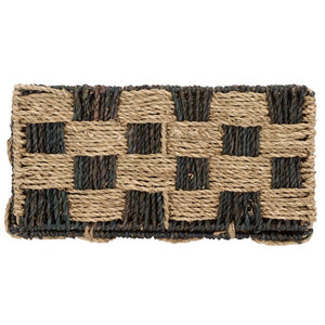 Safavieh Kirstel Seagrass Woven Square Storage Basket Earthy Two Tone Coastal Boho Decor STG1822A