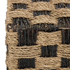 Safavieh Kirstel Seagrass Woven Square Storage Basket Earthy Two Tone Coastal Boho Decor STG1822A