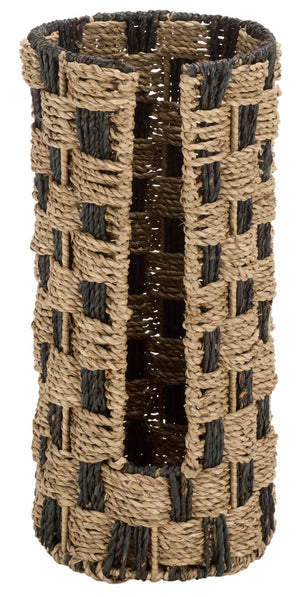 Safavieh Geanna Woven Seagrass Storage Basket Tall Narrow Metal Frame Earthy Organic Accent STG1823A