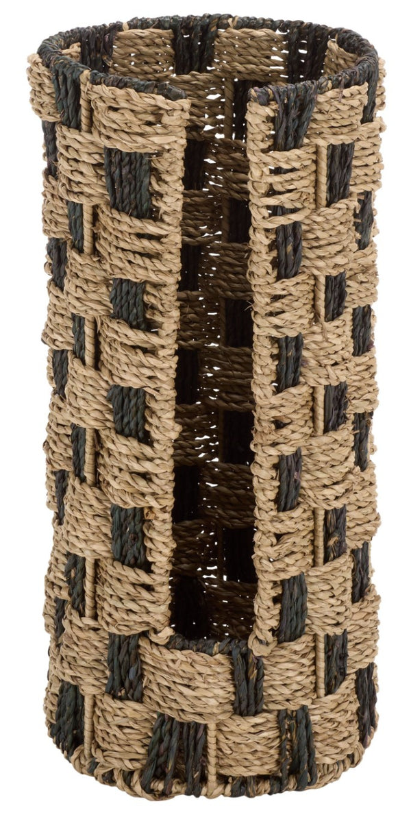Safavieh Geanna Woven Seagrass Storage Basket Tall Narrow Metal Frame Earthy Organic Accent STG1823A