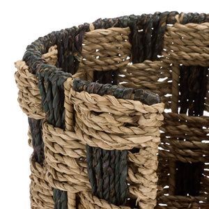 Safavieh Geanna Woven Seagrass Storage Basket Tall Narrow Metal Frame Earthy Organic Accent STG1823A
