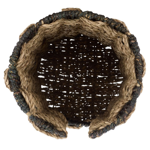Safavieh Geanna Woven Seagrass Storage Basket Tall Narrow Metal Frame Earthy Organic Accent STG1823A