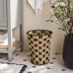 Safavieh Jarinda Seagrass Woven Square Storage Basket with Two Tone Organic Texture for Any Room STG1824A