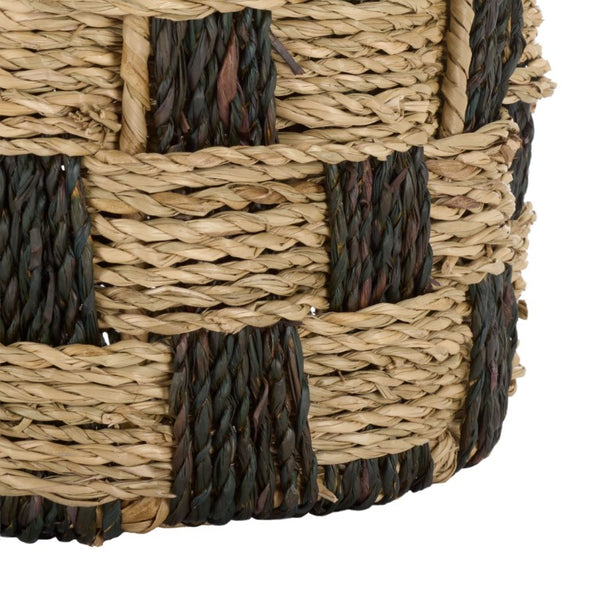 Safavieh Jarinda Seagrass Woven Square Storage Basket with Two Tone Organic Texture for Any Room STG1824A