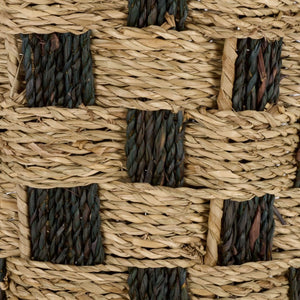 Safavieh Jarinda Seagrass Woven Square Storage Basket with Two Tone Organic Texture for Any Room STG1824A