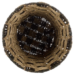 Safavieh Jarinda Seagrass Woven Square Storage Basket with Two Tone Organic Texture for Any Room STG1824A