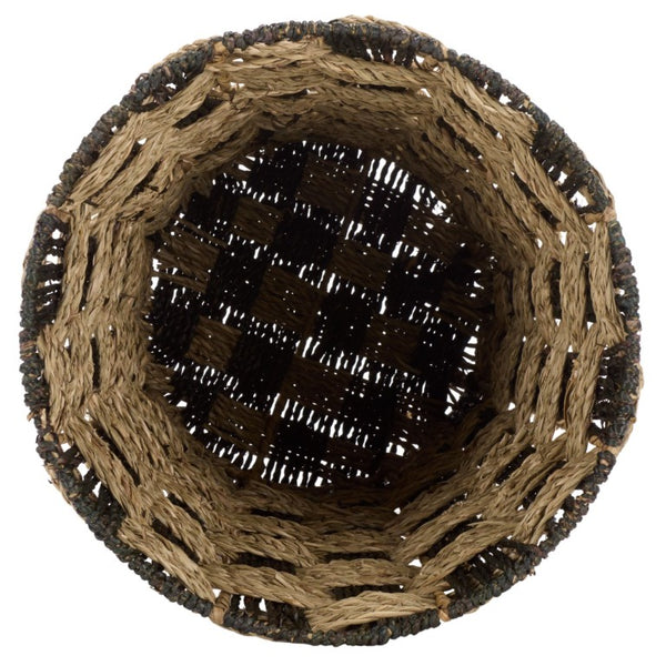 Safavieh Jarinda Seagrass Woven Square Storage Basket with Two Tone Organic Texture for Any Room STG1824A