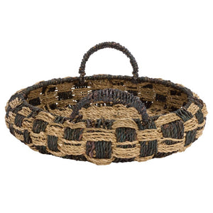 Safavieh Patro Seagrass Woven Square Storage Baskets Set of Two for Shelves and Home Decor STG1825A-SET2